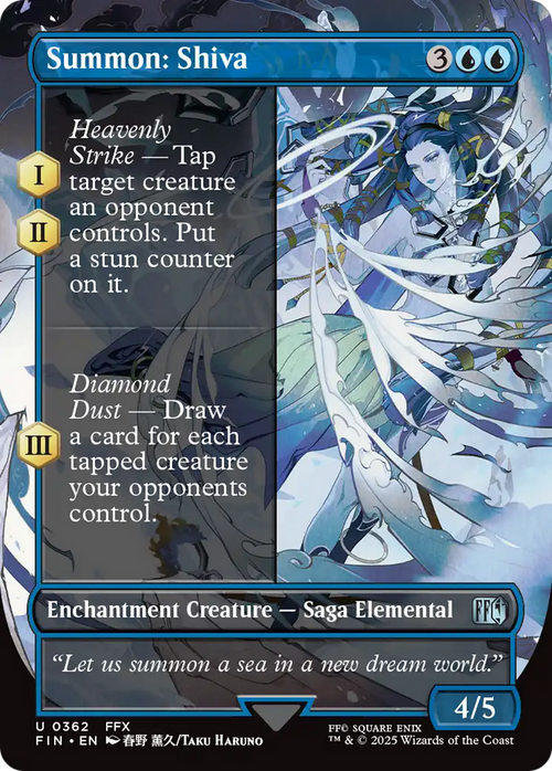 Summon: Shiva (Borderless) (FIN-362) - FINAL FANTASY: (enchantment) Foil