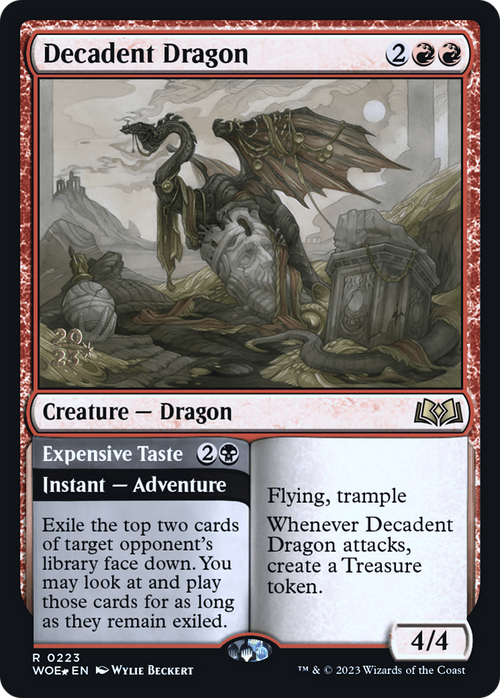 Decadent Dragon (PRE-223) - Wilds of Eldraine Promos Foil