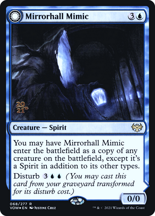 Mirrorhall Mimic (PRE-068) - Innistrad: Crimson Vow Promos: (Double Faced Transform) Foil