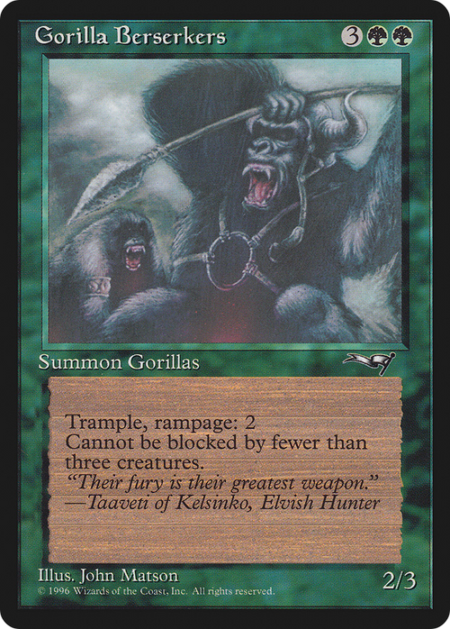 Gorilla Berserkers (ALL-076) - Alliances