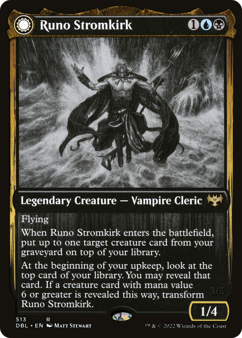 Runo Stromkirk (DBL-513) - Innistrad: Double Feature: (Double Faced Transform) Foil