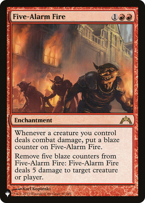 Five-Alarm Fire (LIST-GTC-91) - The List