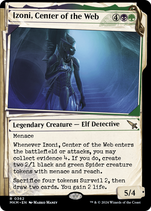 Izoni, Center of the Web (Showcase) (MKM-362) - Murders at Karlov Manor: (Showcase) Foil