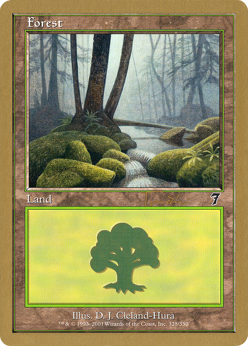 Forest (328) - 2001 Jan Tomcani (7ED) (WCD-) - World Championship Decks 2001