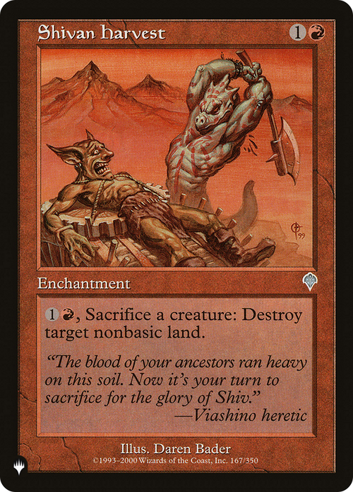 Shivan Harvest (LIST-INV-167) - The List
