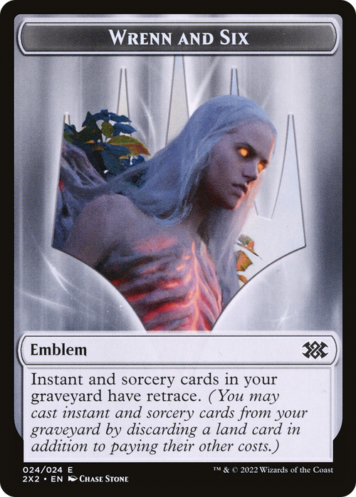 Wrenn and Six Emblem (T2X2-024) - Double Masters 2022 Tokens Foil