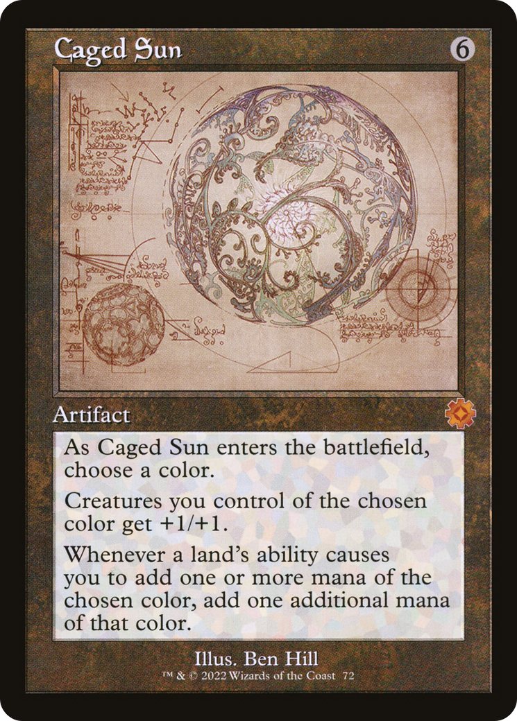 Caged Sun (Schematic) (BRR-072) - The Brothers' War Retro Artifacts Foil