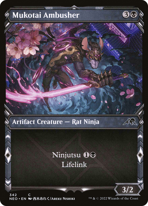 Mukotai Ambusher (Showcase) (NEO-342) - Kamigawa: Neon Dynasty: (Showcase) Foil
