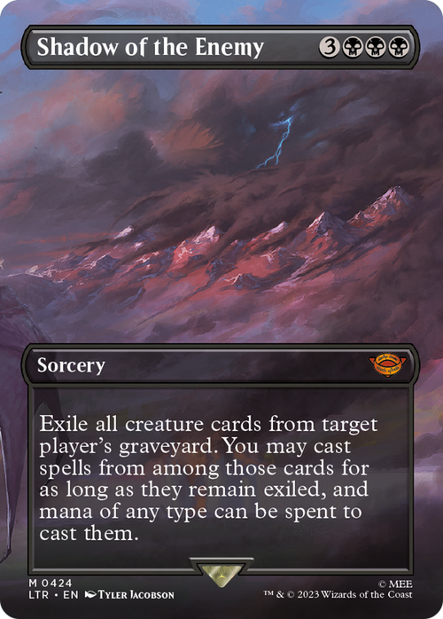 Shadow of the Enemy (Borderless) (LTR-424) - The Lord of the Rings: Tales of Middle-earth Foil