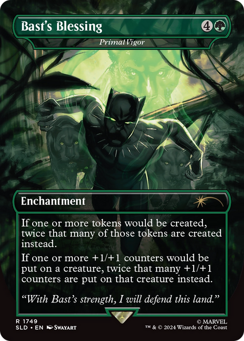 Bast's Blessing - Primal Vigor (SLD-1749) - Secret Lair Drop / Bast's Blessing (Borderless)