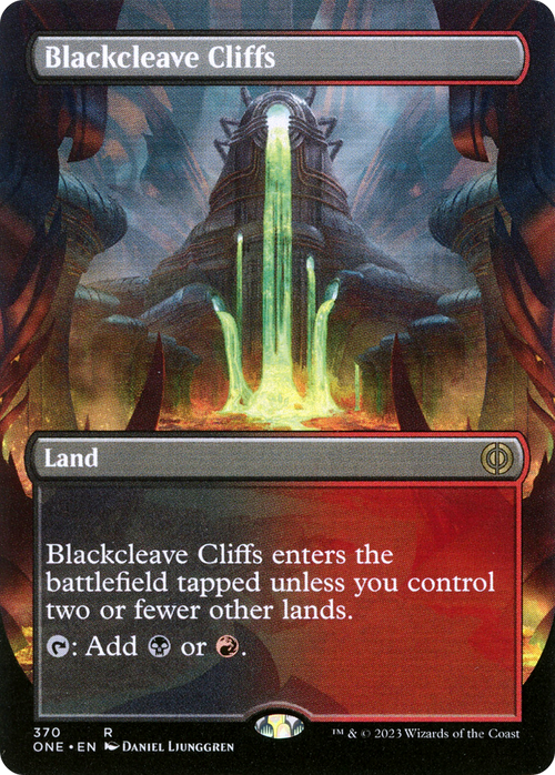 Blackcleave Cliffs (Borderless) (ONE-370) - Phyrexia: All Will Be One Foil