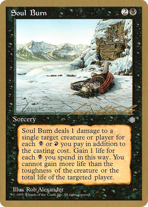 Soul Burn - 1996 Leon Lindback (ICE) (WCD-) - Pro Tour Collector Set