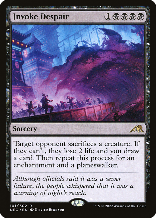 Invoke Despair (NEO-101) - Kamigawa: Neon Dynasty Foil