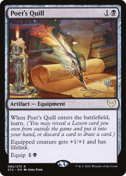 Poet's Quill (PPSTX-82P) - Strixhaven: School of Mages Promos Foil