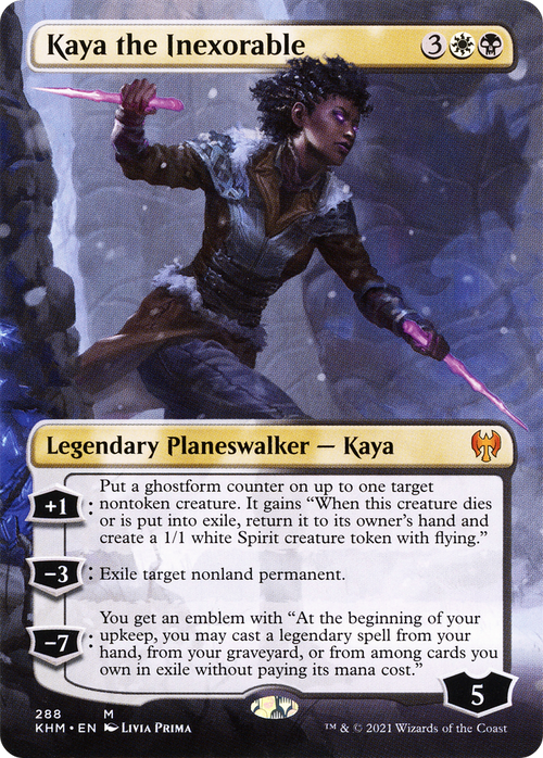 Kaya the Inexorable (Borderless) (KHM-288) - Kaldheim (Borderless)