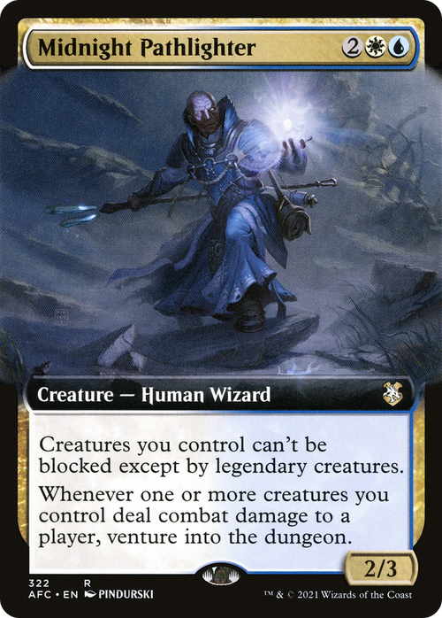 Midnight Pathlighter (Extended Art) (AFC-322) - Forgotten Realms Commander: (Extended Art)