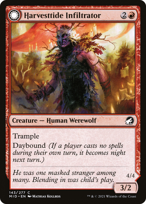 Harvesttide Infiltrator (MID-143) - Innistrad: Midnight Hunt: (Double Faced Transform) Foil