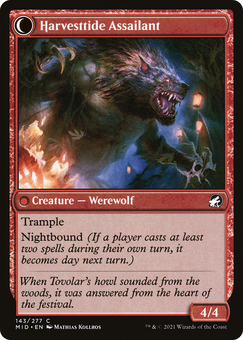 Harvesttide Infiltrator (MID-143) - Innistrad: Midnight Hunt: (Double Faced Transform)