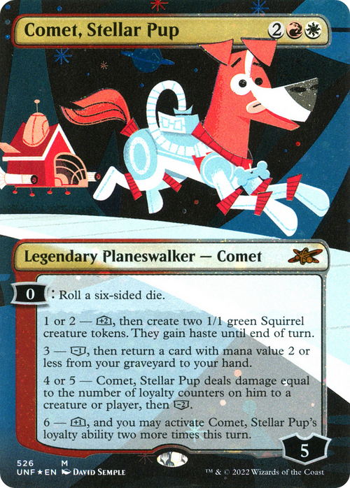 Comet, Stellar Pup (Borderless) (Galaxy Foil) (UNF-526) - Unfinity Foil