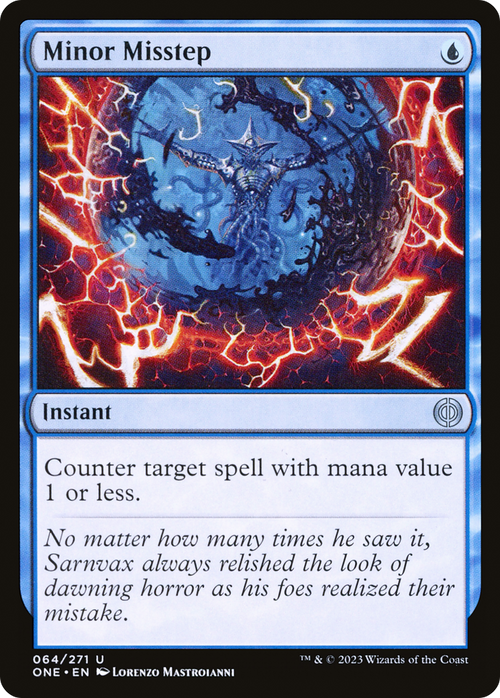 Minor Misstep (ONE-064) - Phyrexia: All Will Be One Foil