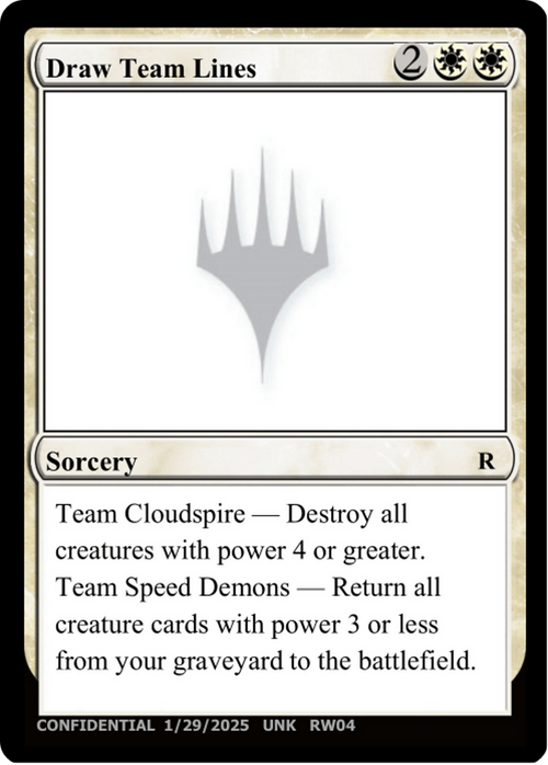 Draw Team Lines (UNK-RW04C) - Un-Known Event Playtest Cards