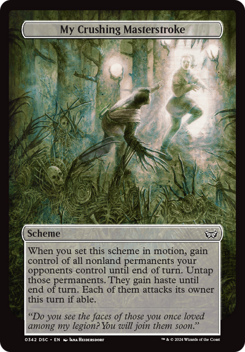 My Crushing Masterstroke (Full Art) (A:DSC-342) - Duskmourn: House of Horror Commander