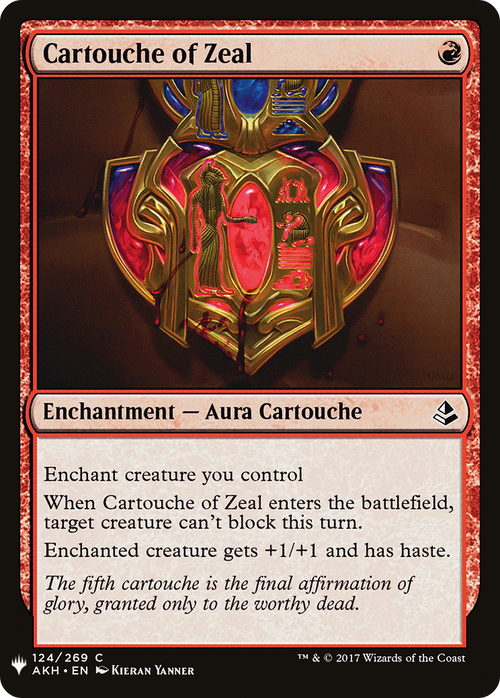 Cartouche of Zeal (LIST-AKH-124) - The List
