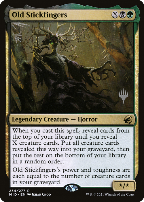 Old Stickfingers (PPMID-234P) - Innistrad: Midnight Hunt Promos