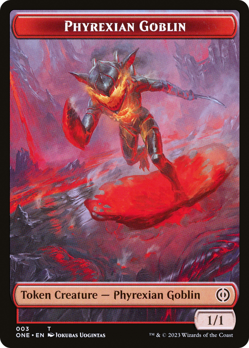 Phyrexian Goblin (TONE-003) - Phyrexia: All Will Be One Tokens Foil