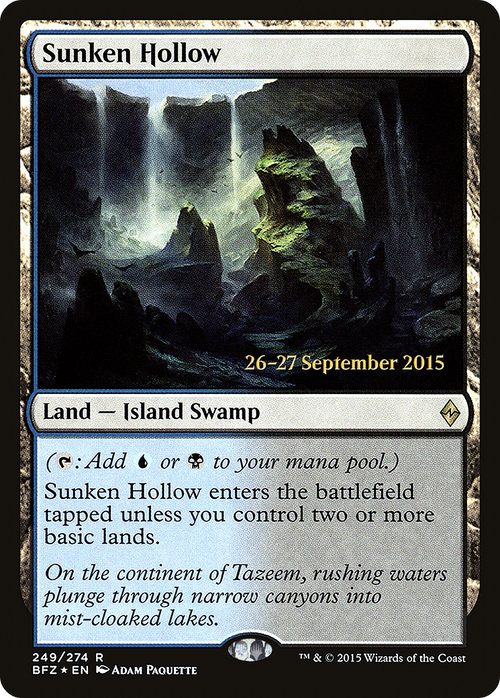 Sunken Hollow (PRE-249S) - Battle for Zendikar Promos Foil