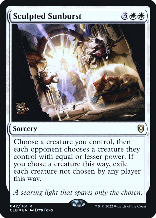 Sculpted Sunburst (PRE-042) - Battle for Baldur's Gate Promos Foil