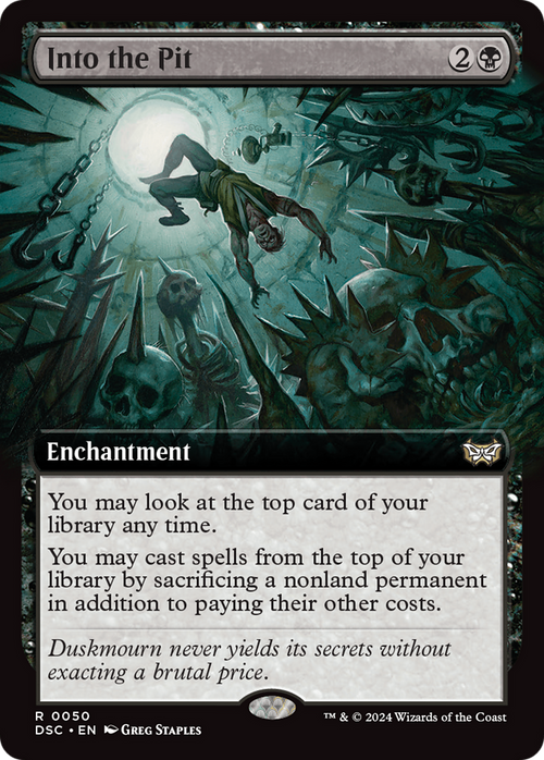 Into the Pit (Extended Art) (DSC-050) - Duskmourn: House of Horror Commander: (Extended Art)