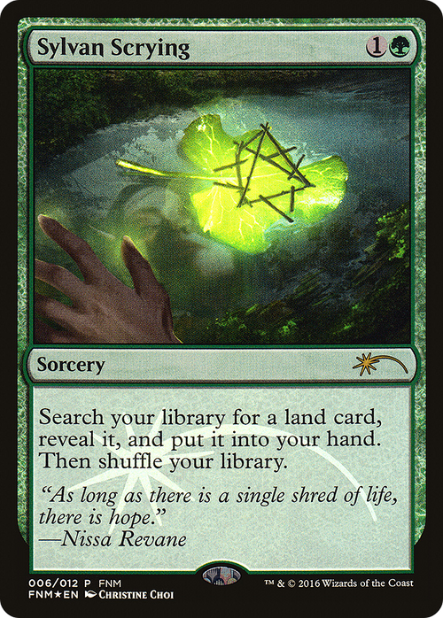 Sylvan Scrying (FNM-006) - Friday Night Magic 2016 Foil