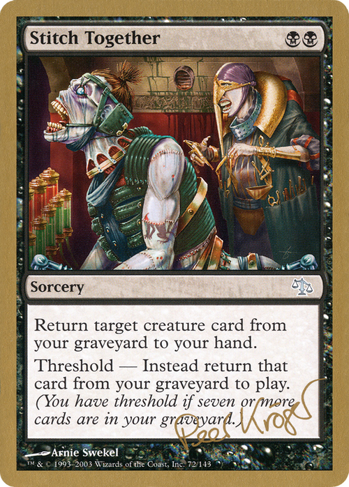 Stitch Together - 2003 Peer Kroger (JUD) (WCD-PK72) - World Championship Decks 2003