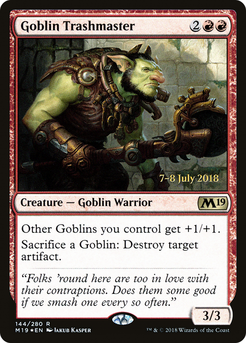 Goblin Trashmaster (PRE-144S) - Core Set 2019 Promos Foil