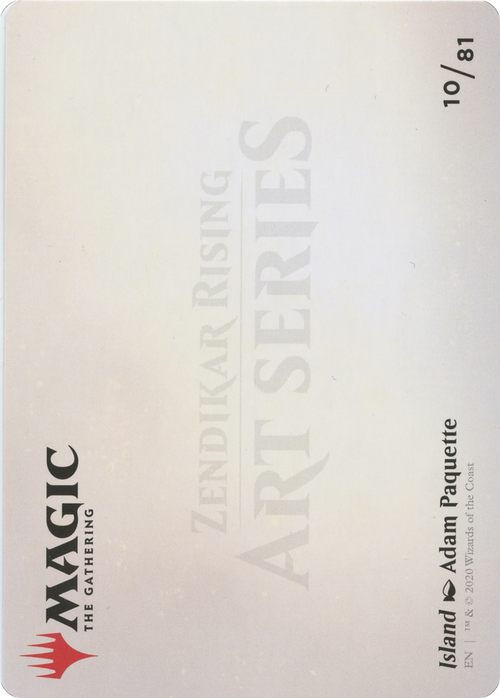 Island // Island (AZNR-010) - Zendikar Rising Art Series (Borderless) Foil