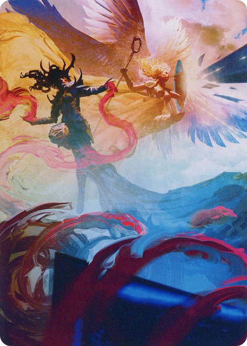 Drana and Linvala // Drana and Linvala (AMOM-058) - March of the Machine Art Series (Borderless)