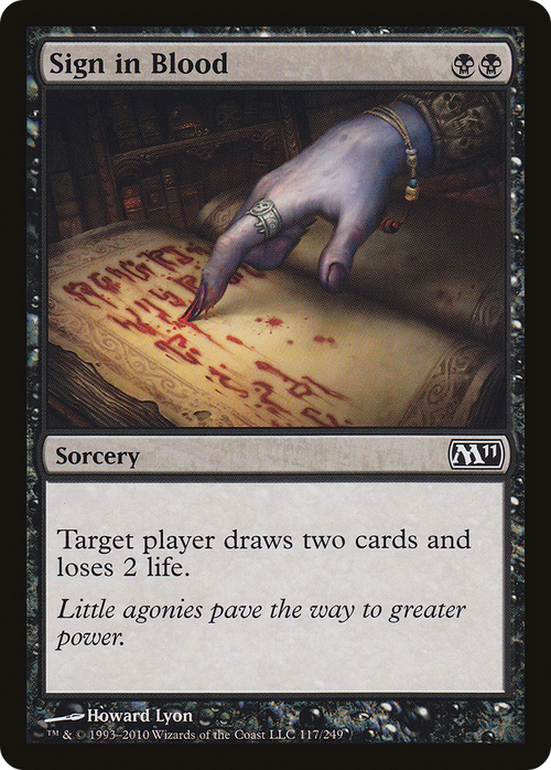 Sign in Blood (M11-117) - Magic 2011 Foil