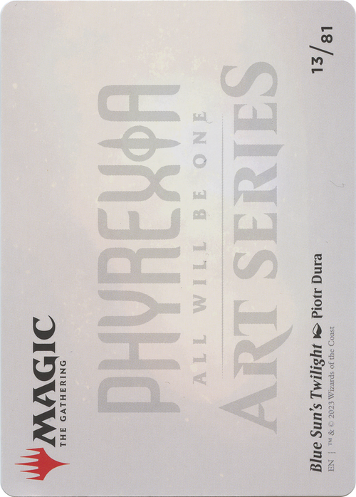 Blue Sun's Twilight // Blue Sun's Twilight (AONE-013) - Phyrexia: All Will Be One Art Series (Borderless) Foil