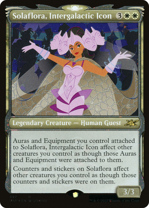 Solaflora, Intergalactic Icon (Showcase) (Galaxy Foil) (UNF-497) - Unfinity: (Showcase) Foil