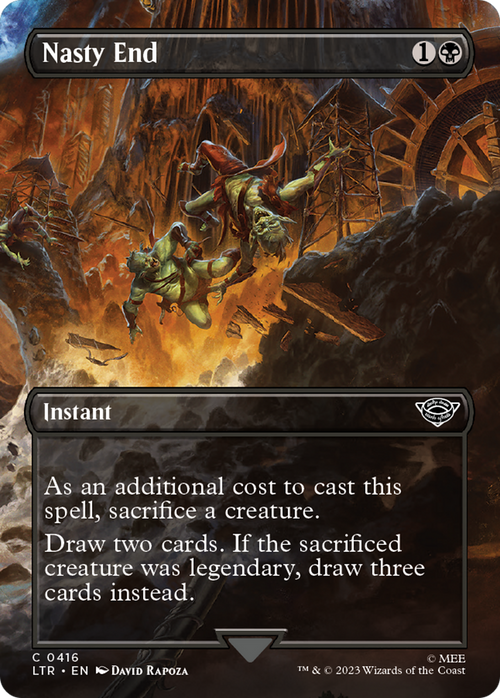Nasty End (Borderless) (LTR-416) - The Lord of the Rings: Tales of Middle-earth Foil