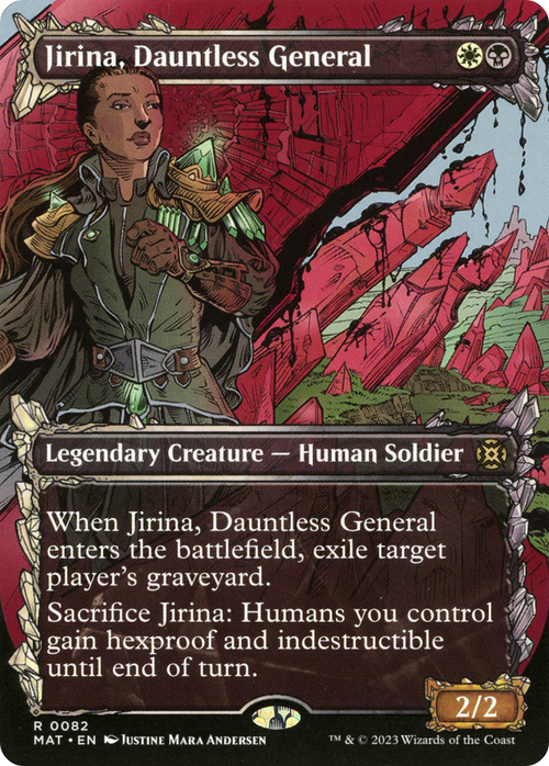 Jirina, Dauntless General (Showcase) (MAT-082) - March of the Machine: The Aftermath: (Showcase) (Borderless)