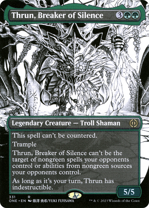Thrun, Breaker of Silence (Borderless) (ONE-331) - Phyrexia: All Will Be One: (Showcase)