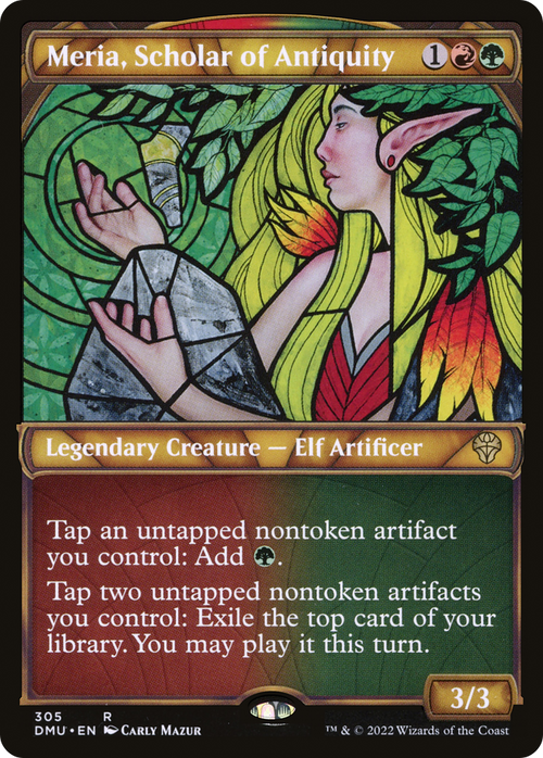 Meria, Scholar of Antiquity (Showcase) (DMU-305) - Dominaria United: (Showcase) Foil