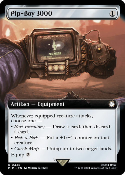 Pip-Boy 3000 (Extended Art) (PIP-435) - Fallout: (Extended Art) Foil