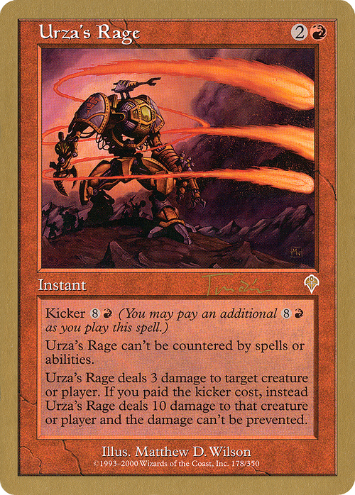 Urza's Rage - 2001 Jan Tomcani (INV) (WCD-) - World Championship Decks 2001