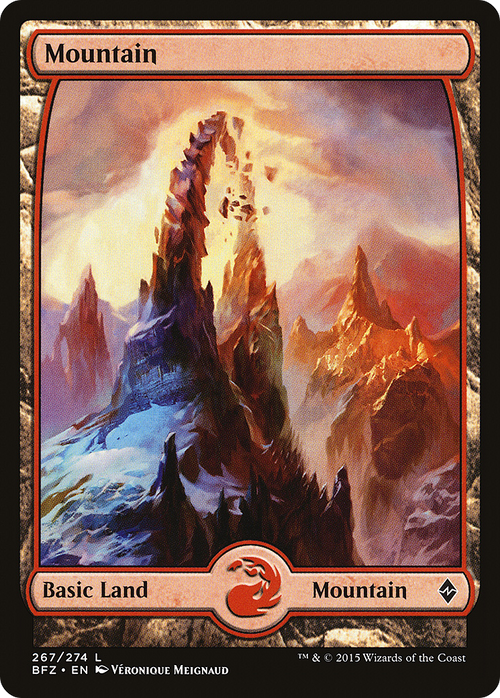 Mountain (267) - Full Art (BFZ-267) - Battle for Zendikar