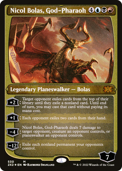 Nicol Bolas, God-Pharaoh (Foil Etched) (2X2-530) - Double Masters 2022 Foil