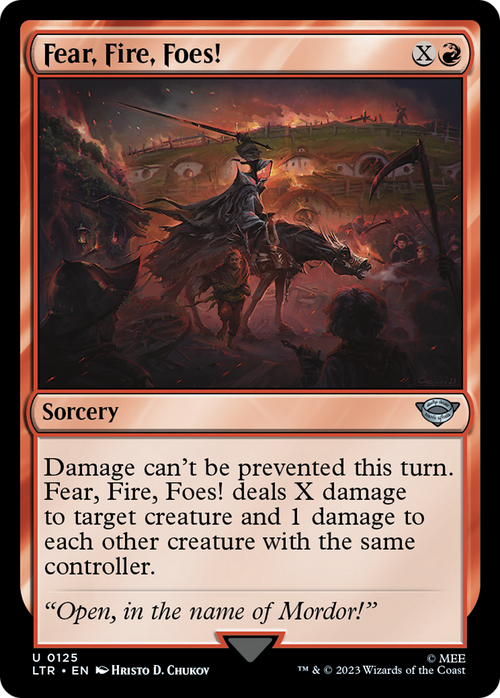 Fear, Fire, Foes! (LTR-125) - The Lord of the Rings: Tales of Middle-earth Foil
