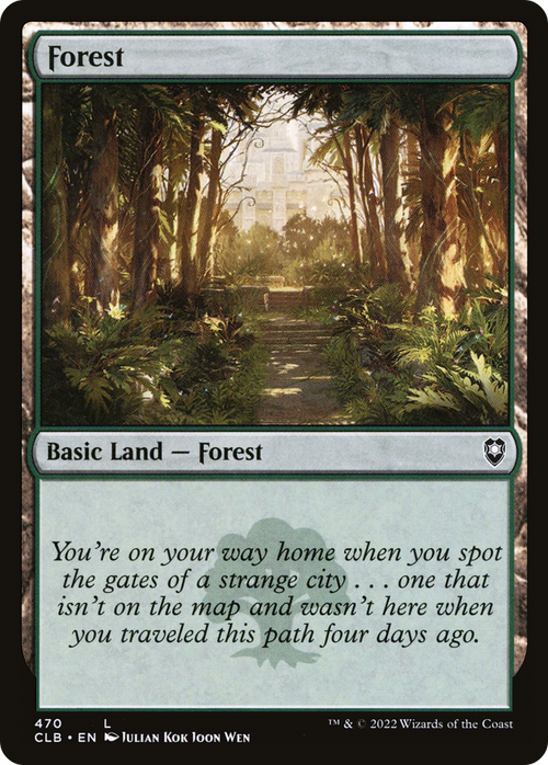Forest (470) (CLB-470) - Commander Legends: Battle for Baldur's Gate Foil